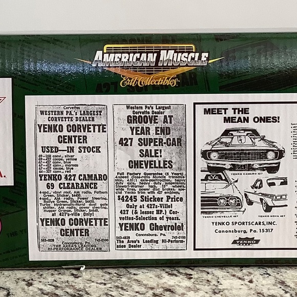 1:18 Scale Ertl Die Cast 1969 Yenko Nova 427. Original - Picture 9 of 10